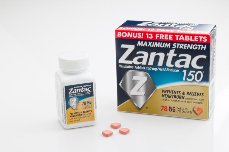 PENSACOLA, FL - March 11, 2017: Zantac 150 is a popular OTC antacid.