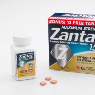 PENSACOLA, FL - March 11, 2017: Zantac 150 is a popular OTC antacid.