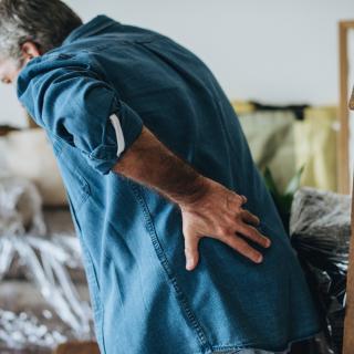 senior man having back pain