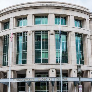 Pennsylvania judicial center building in capital city exterior 