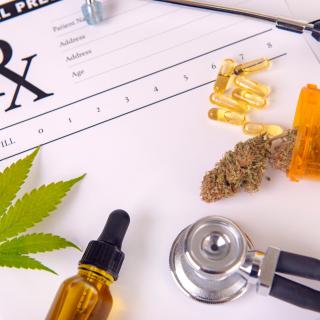 Rx script with various medical marijuana items 