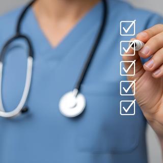 Doctor checking many boxes representing MyMatrixx Wellness 360